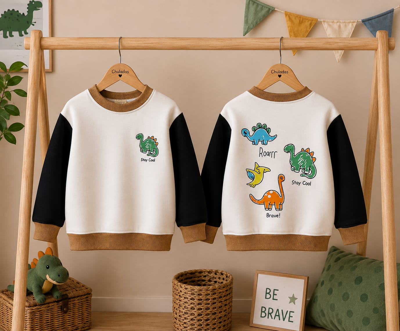 POLERA DOBLE ESTAMPADO 🦖